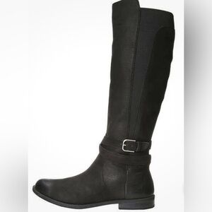 Lucky Brand Ostrand Leather Black Knee Boots Size 8 Women’s